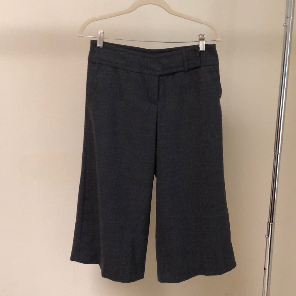 Tracy Reese charcoal grey wool goucho pants